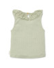 LITTLE DUTCH. Μπλουζάκι αμάνικο Rib Grass Green - No 92