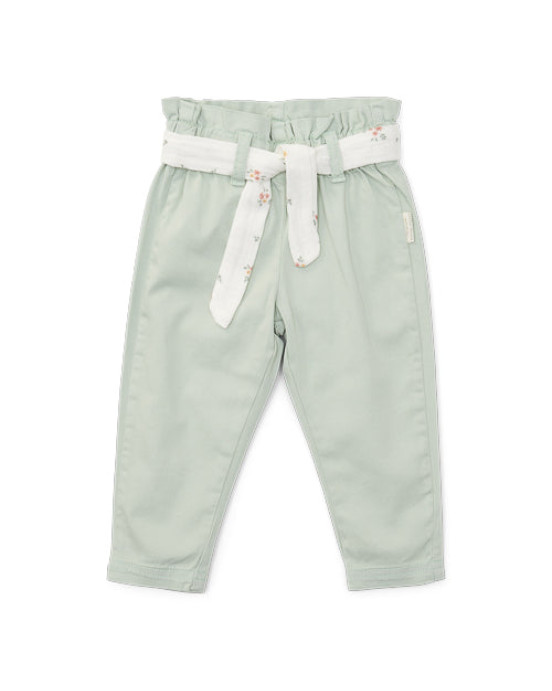 LITTLE DUTCH. Παντελονάκι με ζώνη Farm Green - Νο 104