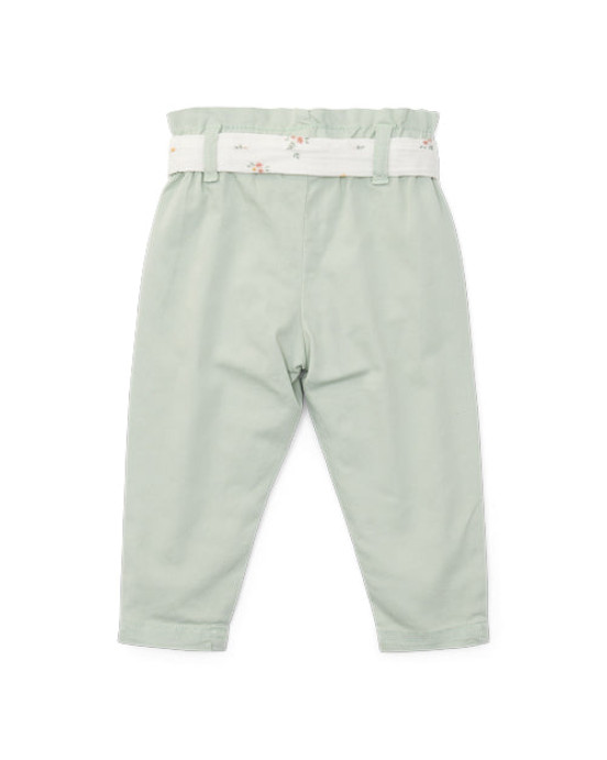 LITTLE DUTCH. Παντελονάκι με ζώνη Farm Green - Νο 86