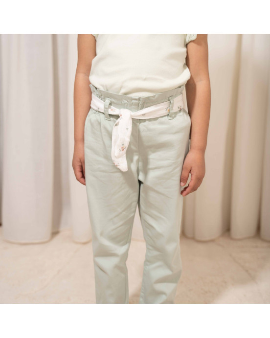 LITTLE DUTCH. Παντελονάκι με ζώνη Farm Green - Νο 104