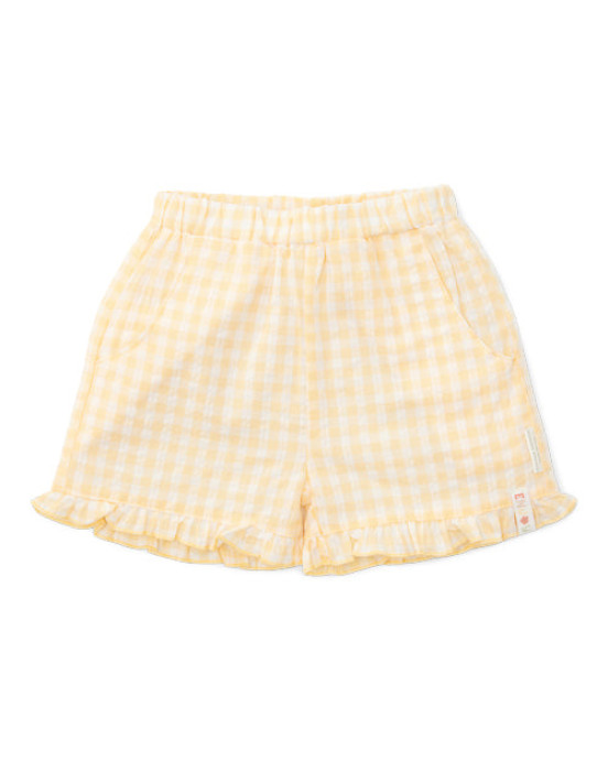 LITTLE DUTCH. Παντελονάκι κοντό με βολάν Sunshine Checks - Νο 86