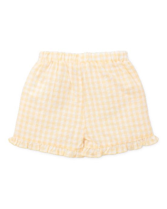 LITTLE DUTCH. Παντελονάκι κοντό με βολάν Sunshine Checks - Νο 86