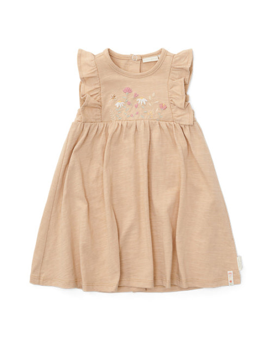 LITTLE DUTCH. Φορεματάκι αμάνικο με βολάν Beige - Νο 104