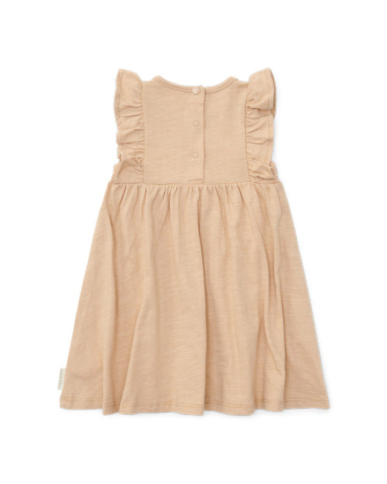 LITTLE DUTCH. Φορεματάκι αμάνικο με βολάν Beige - Νο 104