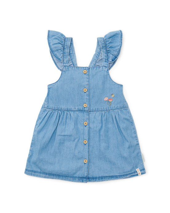 LITTLE DUTCH. Φορεματάκι αμάνικο με κουμπάκια Denim - Νο 98