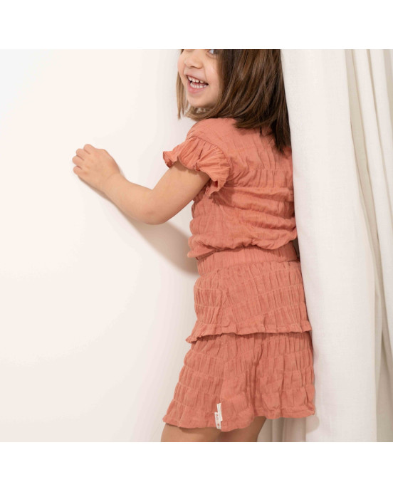 LITTLE DUTCH. Φούστα με βολάν Rose Pink - Νο 98