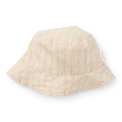 LITTLE DUTCH. Παιδικό καπέλο ήλιου διπλής όψης Sand Stripes / Beige - Νο 2 (92/104)