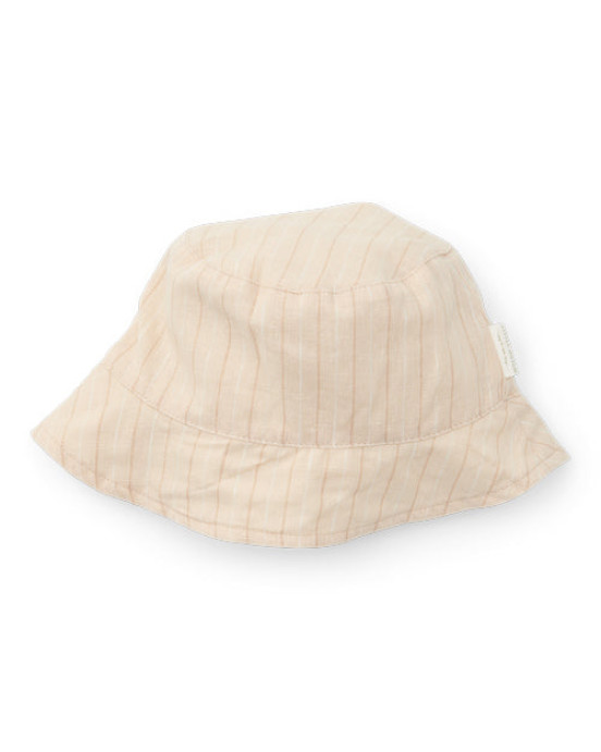 LITTLE DUTCH. Παιδικό καπέλο ήλιου διπλής όψης Sand Stripes / Beige - Νο 2 (92/104)