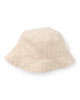 LITTLE DUTCH. Παιδικό καπέλο ήλιου διπλής όψης Sand Stripes / Beige - Νο 2 (92/104)