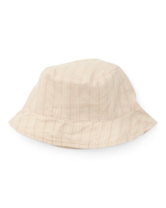 LITTLE DUTCH. Παιδικό καπέλο ήλιου διπλής όψης Sand Stripes / Beige - Νο 2 (92/104)