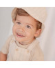 LITTLE DUTCH. Παιδικό καπέλο ήλιου διπλής όψης Sand Stripes / Beige - Νο 2 (92/104)