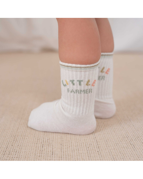 LITTLE DUTCH. Σετ 3 ζευγάρια κάλτσες Farm Green / Sunny Stripes / Little Farmer - Νο 23/26