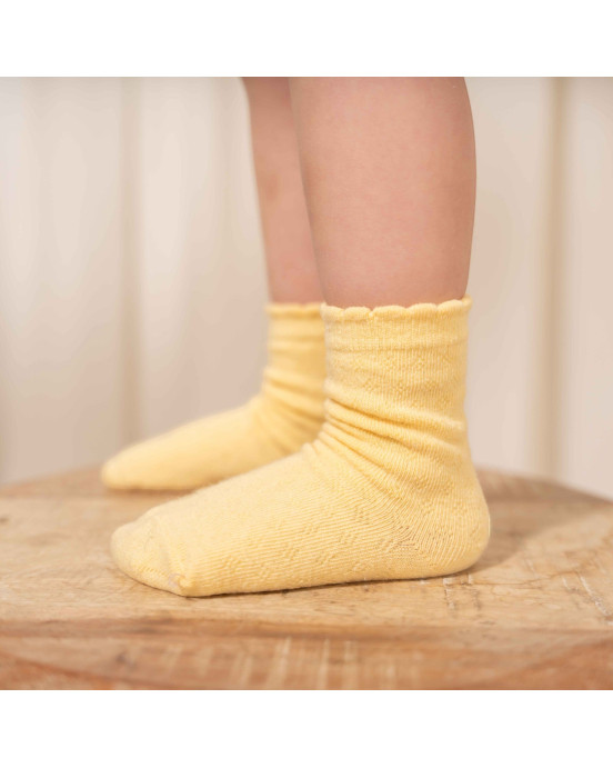 LITTLE DUTCH. Σετ 3 ζευγάρια κάλτσες Flower Pink / White Meadows / Honey Yellow - No 20/22