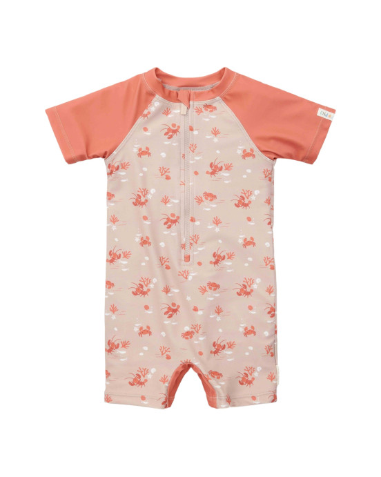 LITTLE DUTCH. Ολόσωμο κοντομάνικο μαγιό με προστασία UV Lobster Bay - No 62/68