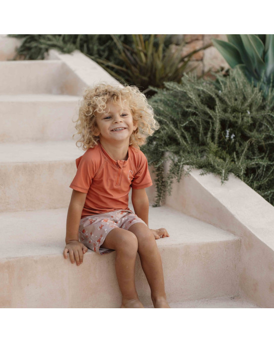 LITTLE DUTCH. Μπλουζάκι κοντομάνικο με προστασία UV Coral - No 74/80