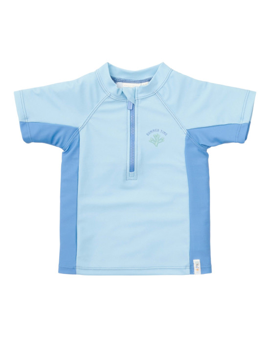 LITTLE DUTCH. Μπλουζάκι κοντομάνικο με προστασία UV Blue Whale - No 74/80