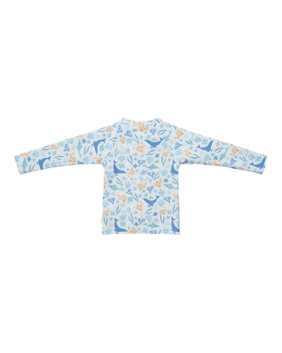 LITTLE DUTCH. Μπλουζάκι μακρυμάνικο με προστασία UV Ocean Dreams Blue - No 74/80