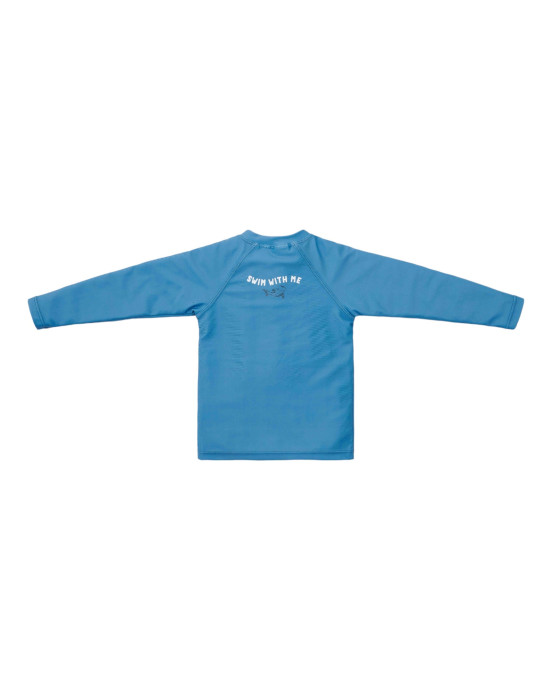 LITTLE DUTCH. Μπλουζάκι μακρυμάνικο με προστασία UV Blue Whale - No 62/68