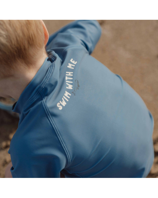 LITTLE DUTCH. Μπλουζάκι μακρυμάνικο με προστασία UV Blue Whale - No 62/68