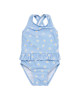 LITTLE DUTCH. Oλόσωμο μαγιό με βολάν για κορίτσια Daisies Blue New - No 62/68