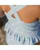 LITTLE DUTCH. Oλόσωμο μαγιό με βολάν για κορίτσια Daisies Blue New - No 74/80