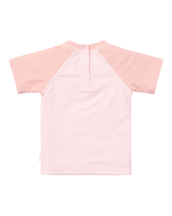 LITTLE DUTCH. Μπλουζάκι κοντομάνικο με προστασία UV Flower Pink - No 98/104