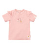 LITTLE DUTCH. Μπλουζάκι κοντομάνικο με βολάν με προστασία UV Seahorse Pink - No 62/68