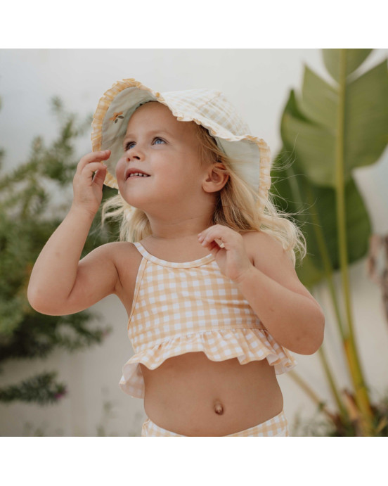 LITTLE DUTCH. Παιδικό σετ μπικίνι με βολάν Sunshine Checks - No 62/68