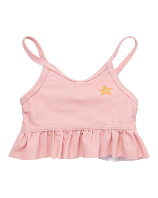 LITTLE DUTCH. Παιδικό σετ μπικίνι με βολάν Starfish Pink - No 74/80