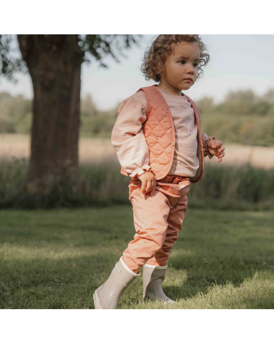 LITTLE DUTCH. Παντελονάκι με ζώνη Warm Rose - No 104