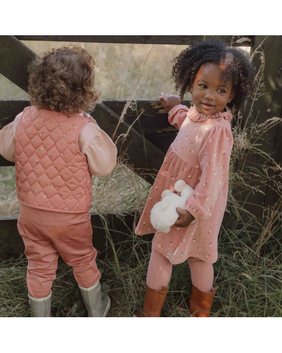 LITTLE DUTCH. Παντελονάκι με ζώνη Warm Rose - No 104