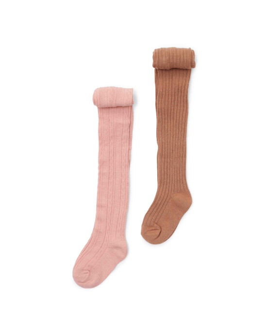 LITTLE DUTCH. Σετ 2 καλσόν Soft Rose/Brown - No 98/104