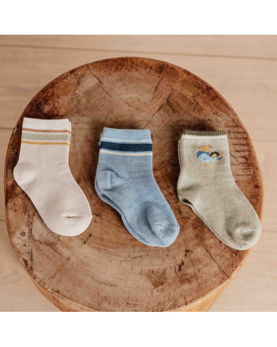 LITTLE DUTCH. Σετ 3 ζευγάρια κάλτσες για αγόρια Multi - Νο 23/26 (3-4 ετών)