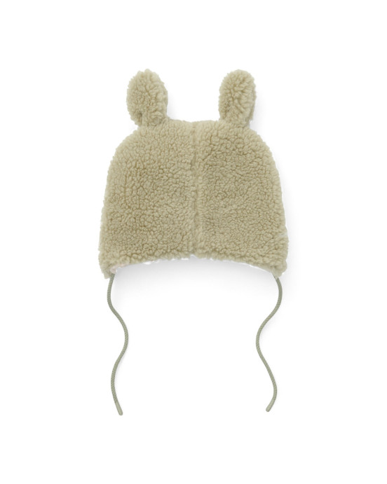 LITTLE DUTCH. Σκουφάκι teddy Soft Green - No 1 (0-3 μηνών)