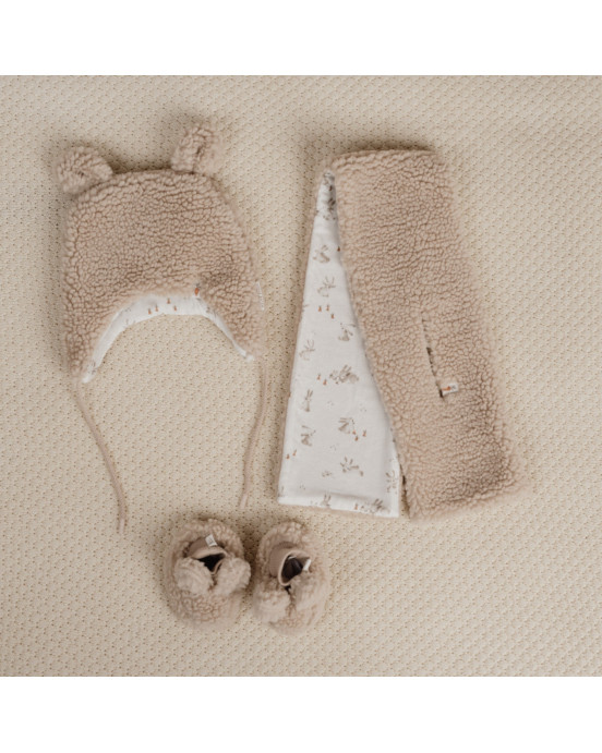 LITTLE DUTCH. Γαντάκια teddy Sand new - No 1 (0-3 μηνών)