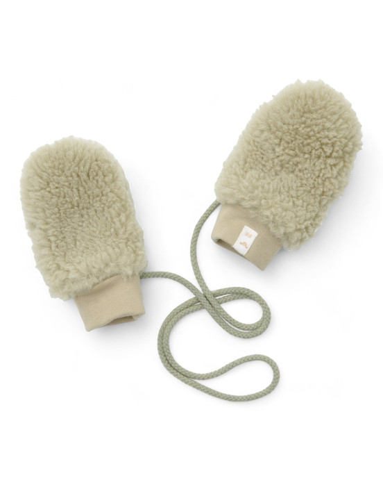 LITTLE DUTCH. Γαντάκια teddy Soft Green new - No 2 (3-9 μηνών)