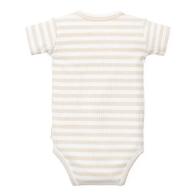 LITTLE DUTCH. Φορμάκι κοντομάνικο Stripe Sand/White - Νο 50