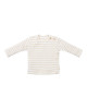 LITTLE DUTCH. Μπλουζάκι μακρυμάνικο Stripe Sand/White - Νο 62