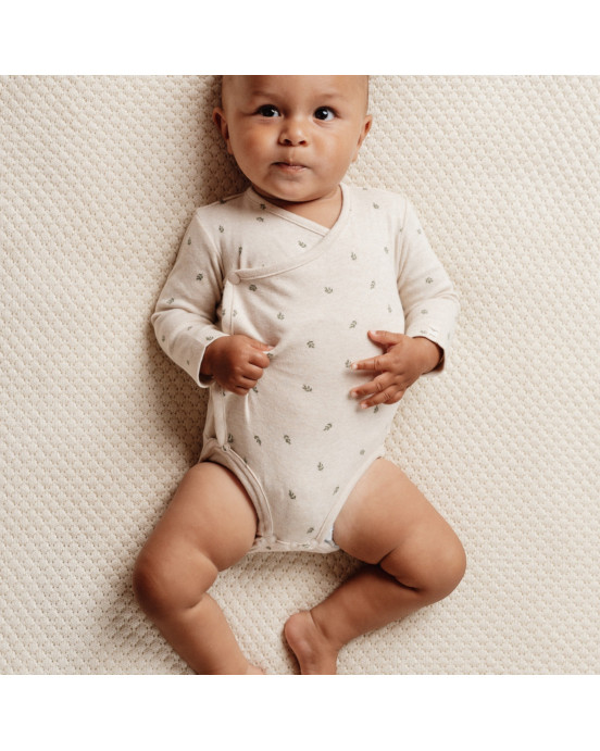 LITTLE DUTCH. Φορμάκι μακρυμάνικο Green Leaves - No 74