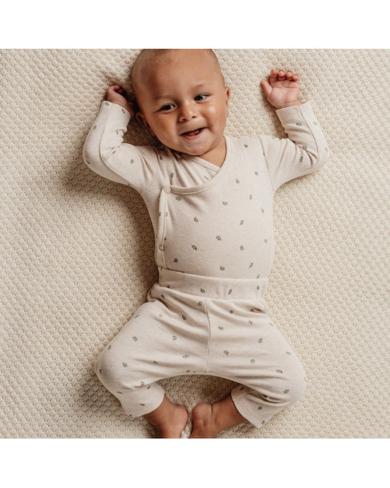 LITTLE DUTCH. Φορμάκι μακρυμάνικο Green Leaves - No 74