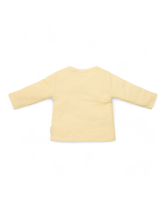 LITTLE DUTCH. Μπλουζάκι μακρυμάνικο κρουαζέ Warm Yellow check - No 62