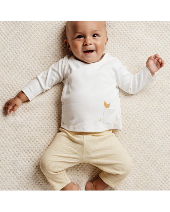 LITTLE DUTCH. Μπλουζάκι μακρυμάνικο κρουαζέ Off white - No 74