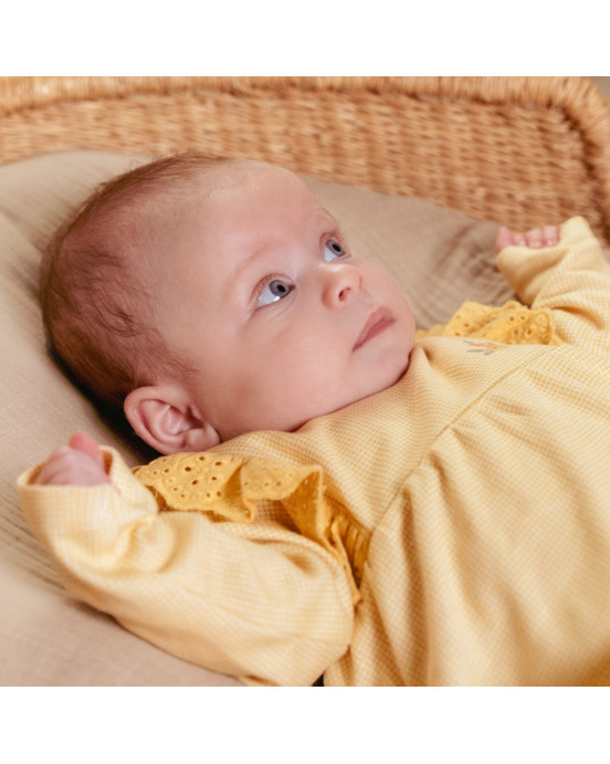 LITTLE DUTCH. Φορεματάκι μακρυμάνικο Warm Yellow check - No 56