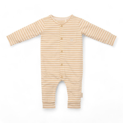 LITTLE DUTCH. Παιδική ολόσωμη πιτζάμα Natural Stripes - No 50/56