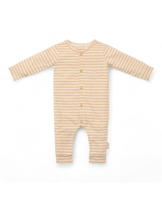 LITTLE DUTCH. Παιδική ολόσωμη πιτζάμα Natural Stripes - No 50/56
