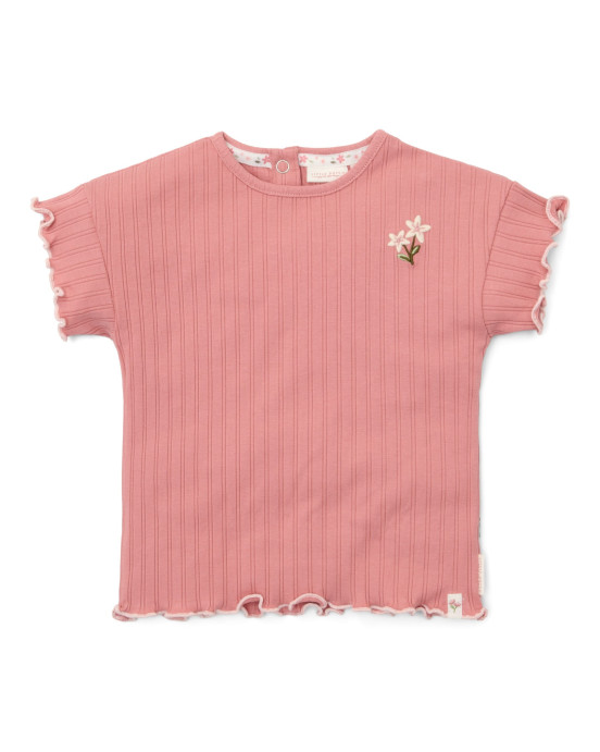 LITTLE DUTCH. Μπλουζάκι κοντομάνικο Pink Blush - Νο 104