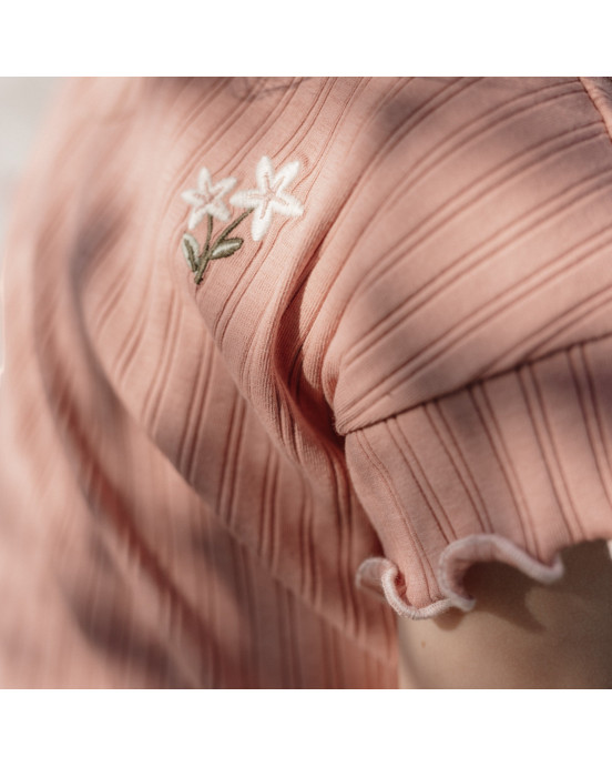 LITTLE DUTCH. Μπλουζάκι κοντομάνικο Pink Blush - Νο 104