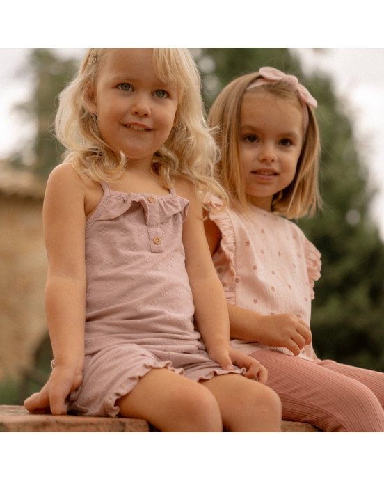 LITTLE DUTCH. Μπλουζάκι αμάνικο Lilac - Νο 98