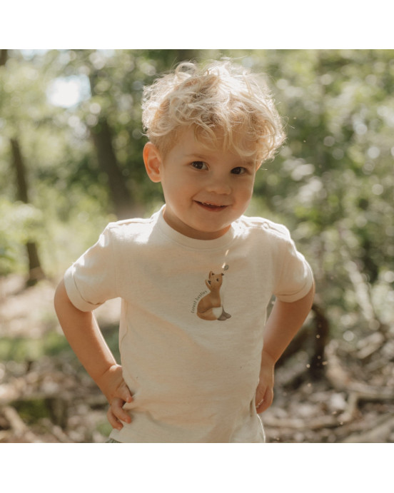 LITTLE DUTCH. Μπλουζάκι κοντομάνικο Birch Melange - Νο 104