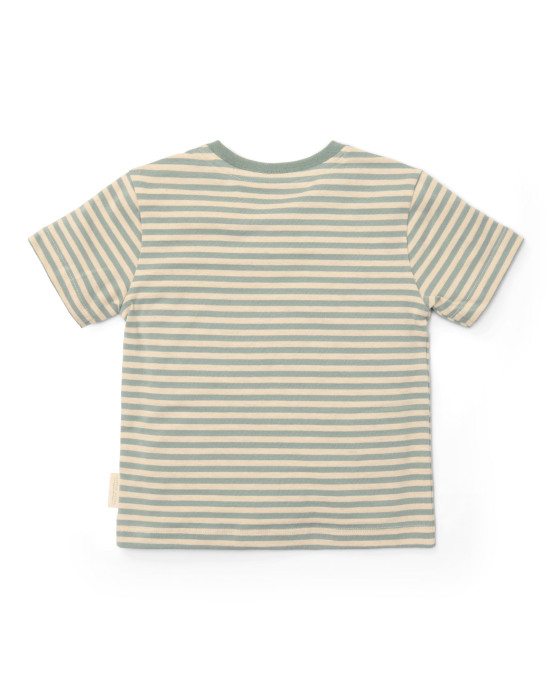 LITTLE DUTCH. Μπλουζάκι κοντομάνικο Forest Green Stripe - Νο 86